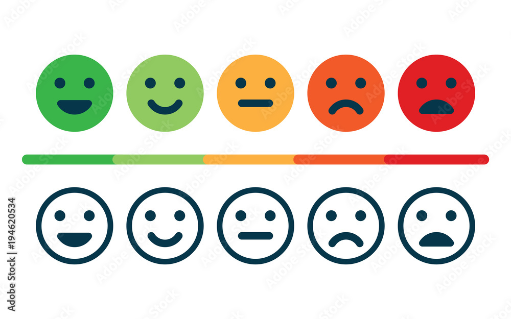 Rating satisfaction. Feedback in form of emotions. Rating satisfaction. Feedback in form of emotions.