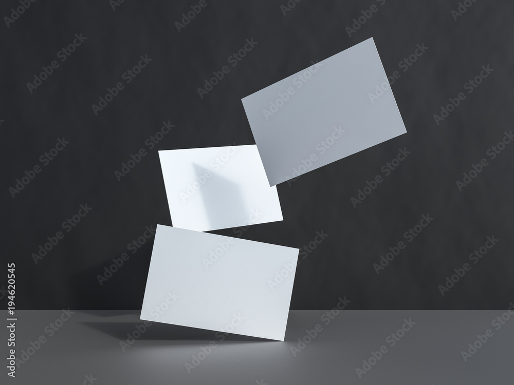 Naklejka premium business card mockup, 3d illustration