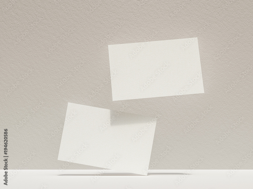 business card mockup, 3d illustration business card mockup, 3d illustration