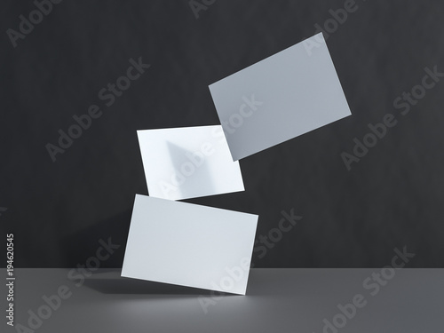 business card mockup, 3d illustration