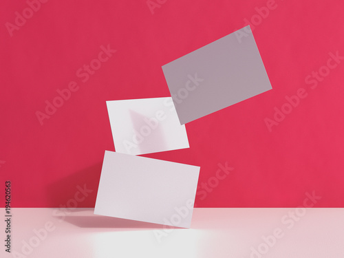business card mockup, 3d illustration