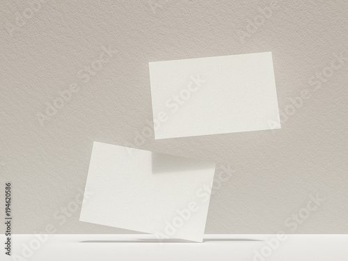 business card mockup, 3d illustration