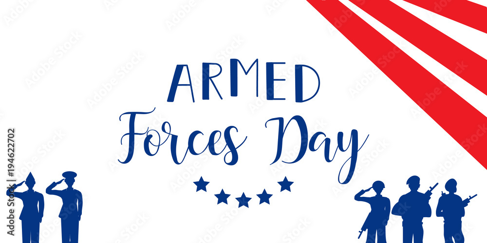 Vector illustration of Day of armed forces in the USA. Background. graphic design for decoration posters, cards, gift cards.