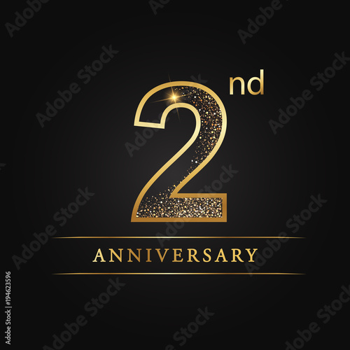 anniversary,aniversary, second years anniversary celebration logotype. 2nd anniversary logo, 2nd years, 2,two