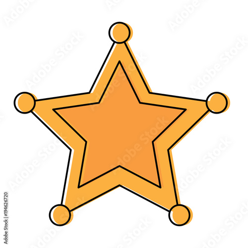 police sheriff star icon image vector illustration design 