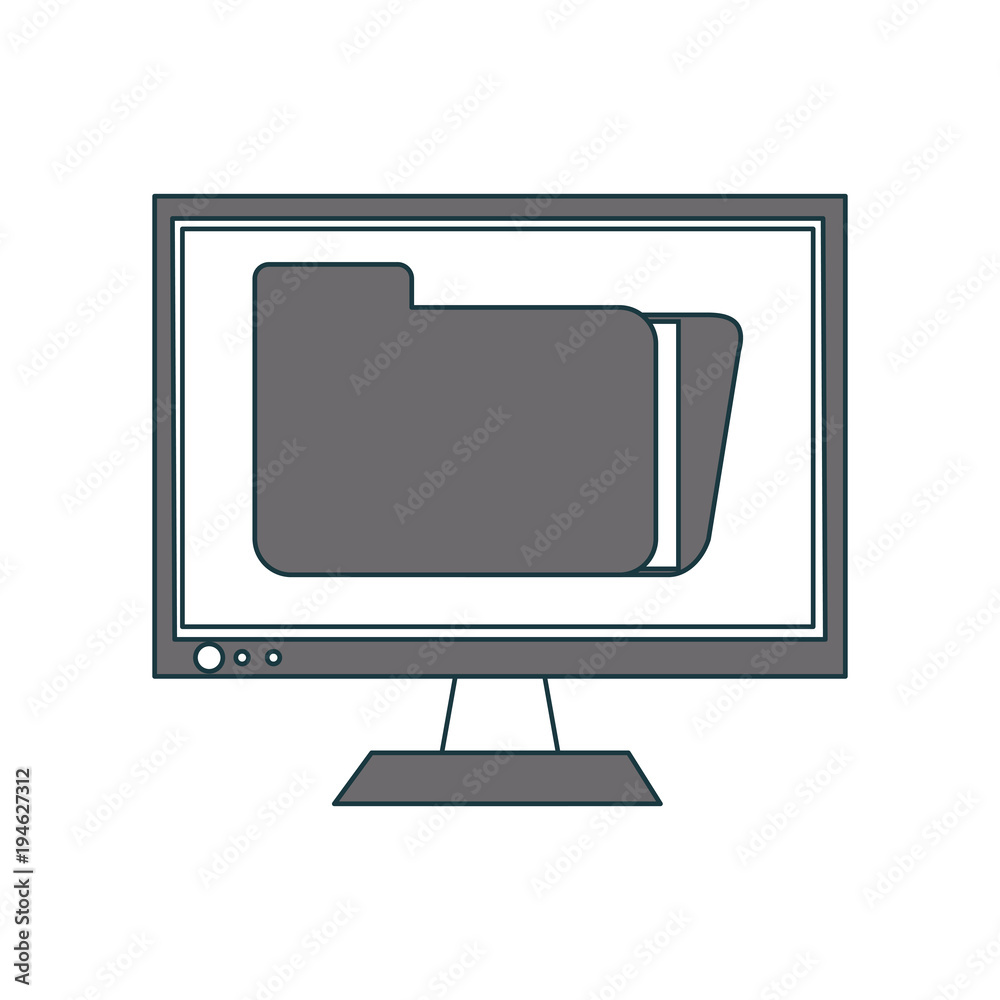 Computer screen symbol vector illustration graphic design