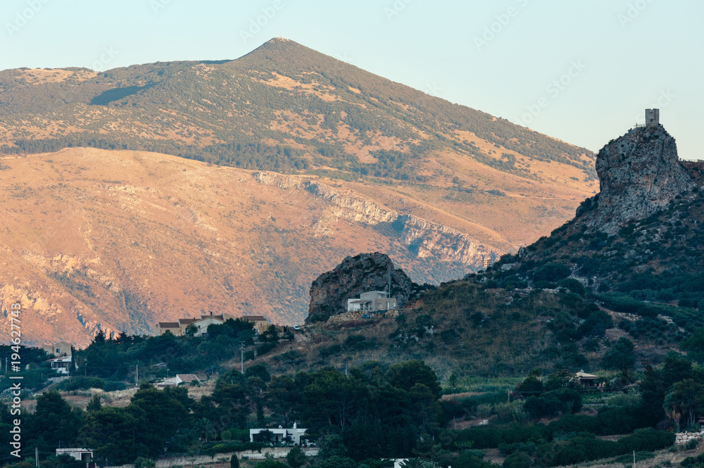 Evening Torre Guidaloca, Scopello, Sicily, Italy Evening Torre Guidaloca, Scopello, Sicily, Italy