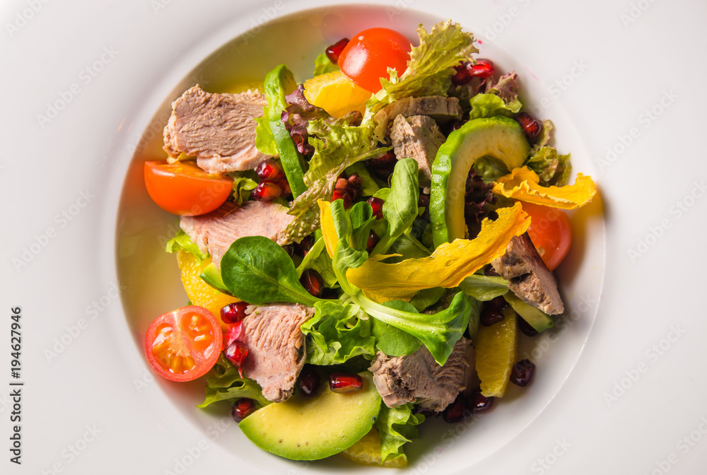 Meat salad with tomatos Meat salad with tomatos