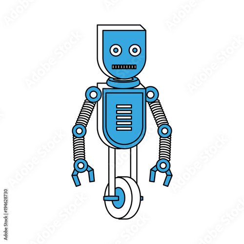 Funny robot cartoon vector illustration graphic design