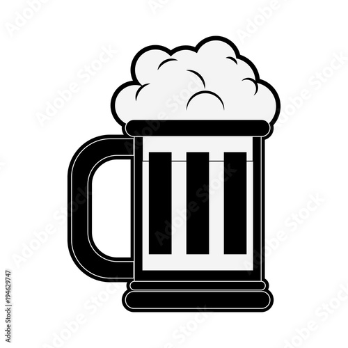 Beer glass cup vector illustration graphic design