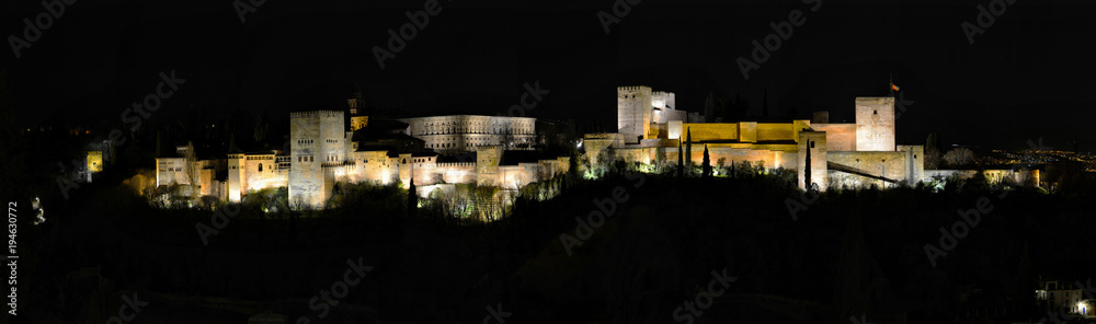 Landscape of Alhambra and Granada