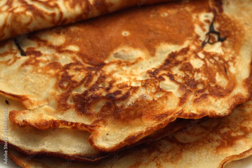 Plate with pancakes. Plate with pancakes.