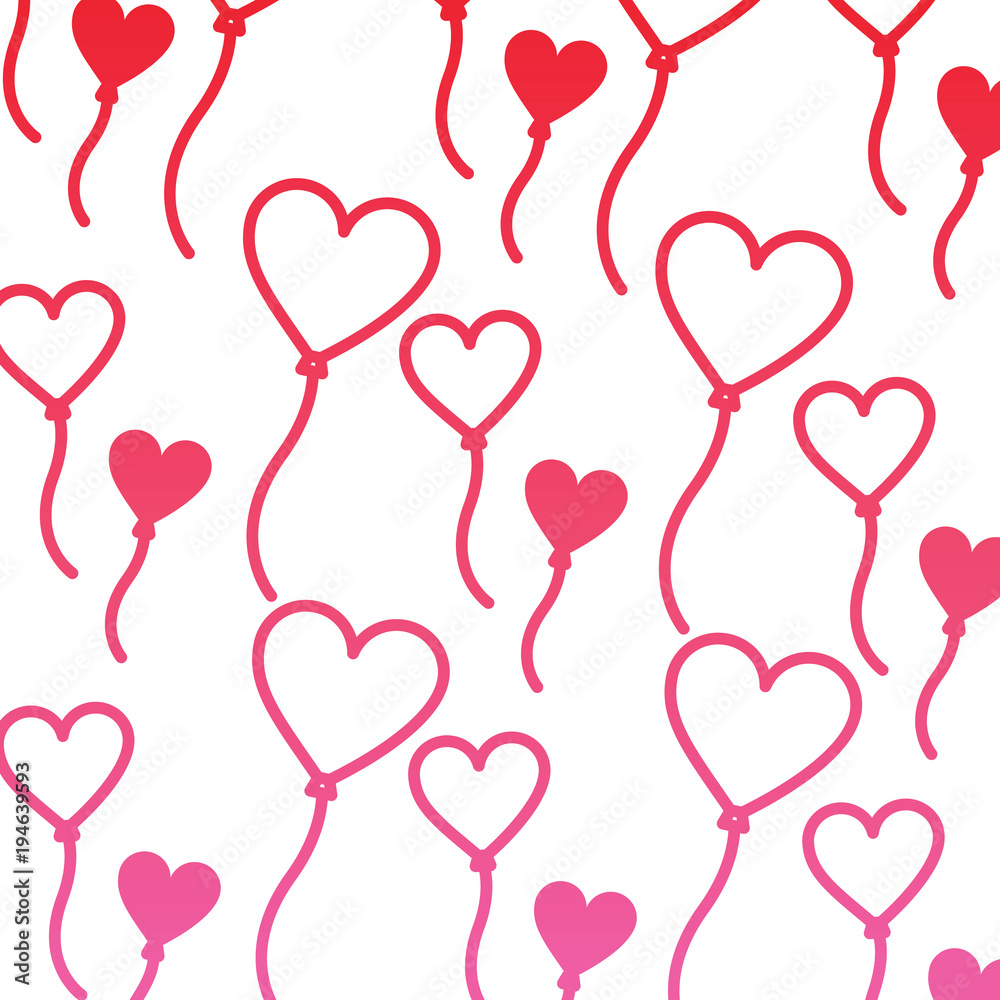heart balloon valentines day icon image vector illustration design  pink line