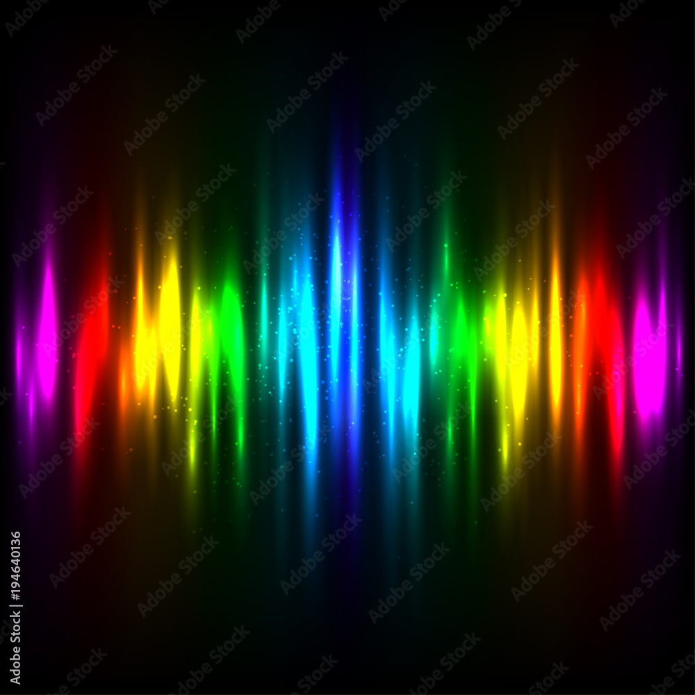 rainbow lights template background