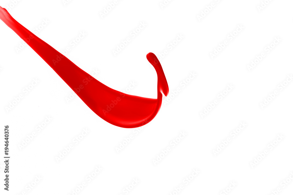 Red paint splash isolated on white background. Red paint splash isolated on white background.
