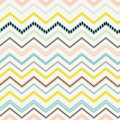 Papier peint photo Chevron patrons Chevron pastel printanier rose bleu jaune  © tinkerfrost
