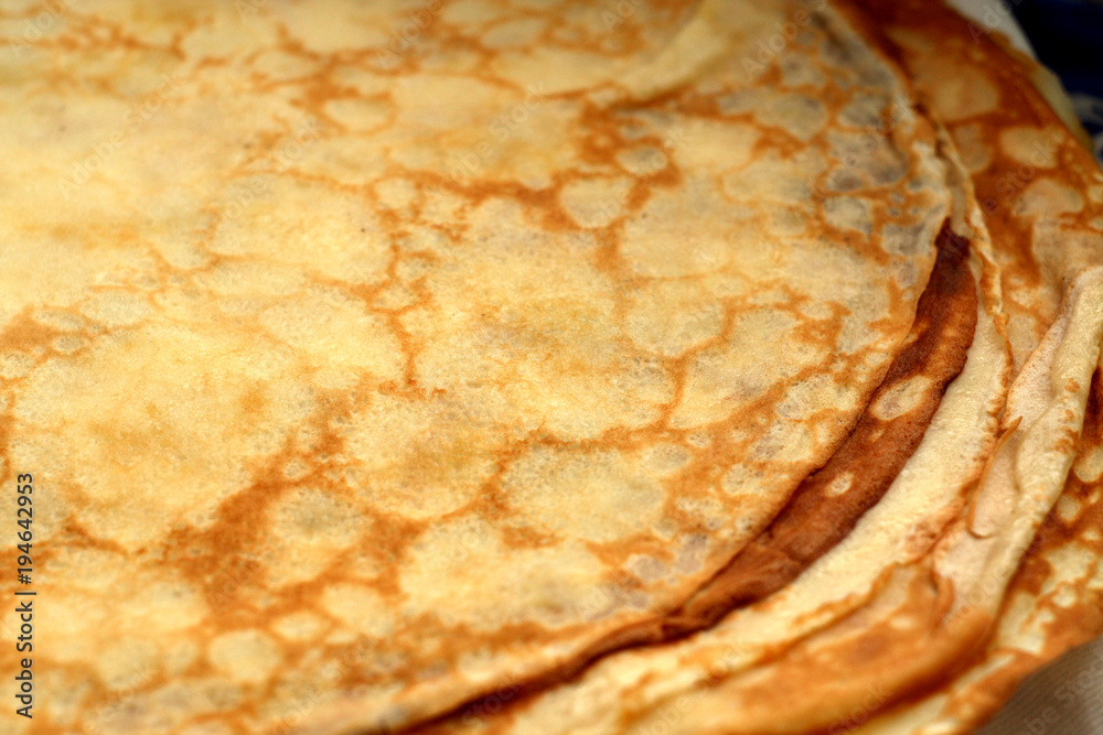 Plate with pancakes. Plate with pancakes.