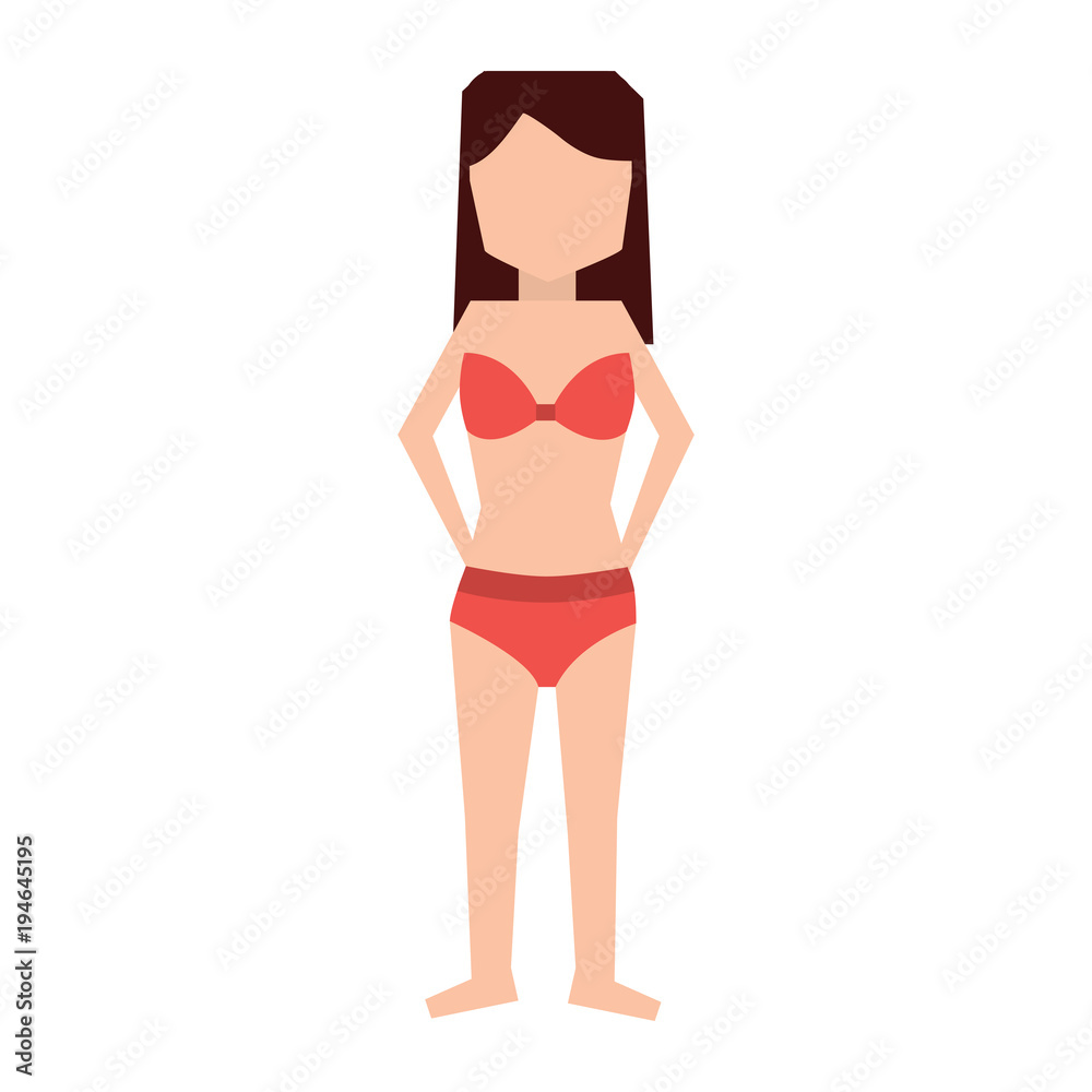 woman in bikini swimsuit icon image vector illustration design woman in bikini swimsuit icon image vector illustration design