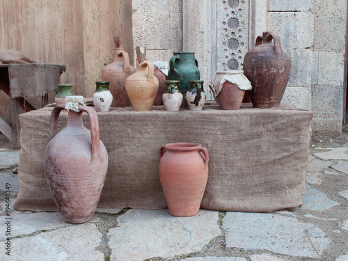 Clay pots, old ceramic vases. © birkan