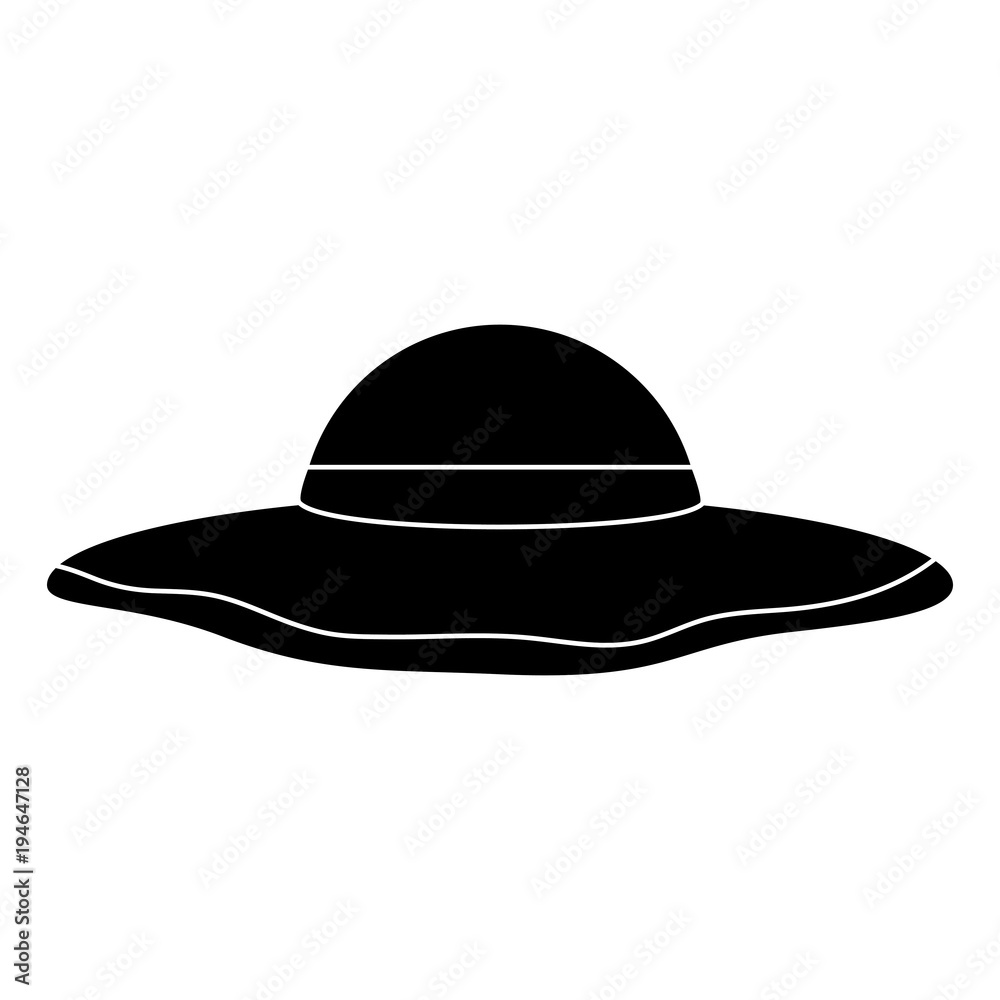 sun hat woman icon image vector illustration design black and white sun hat woman icon image vector illustration design black and white