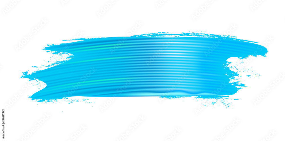 Horizontal realistic light blue brush stroke. Paint texture. Design element. Vector illustration. Horizontal realistic light blue brush stroke. Paint texture. Design element. Vector illustration.