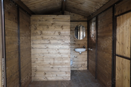 inside of a prefabricated wooden house