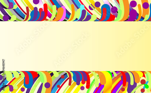 Modern abstract background frame, composition made of various rounded shapes in color. Vector illustration. © Nanotrillion