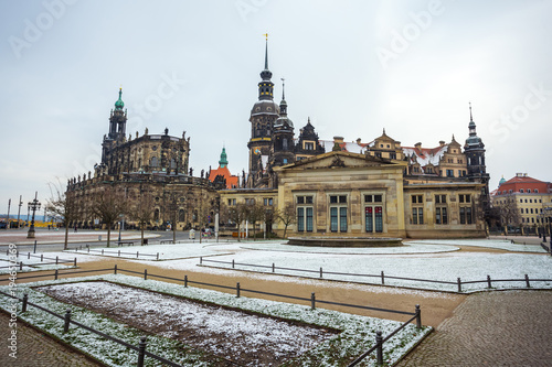 Monument to King John of Saxony, Catholic Church and Dresden Castle, Dresden, Germany