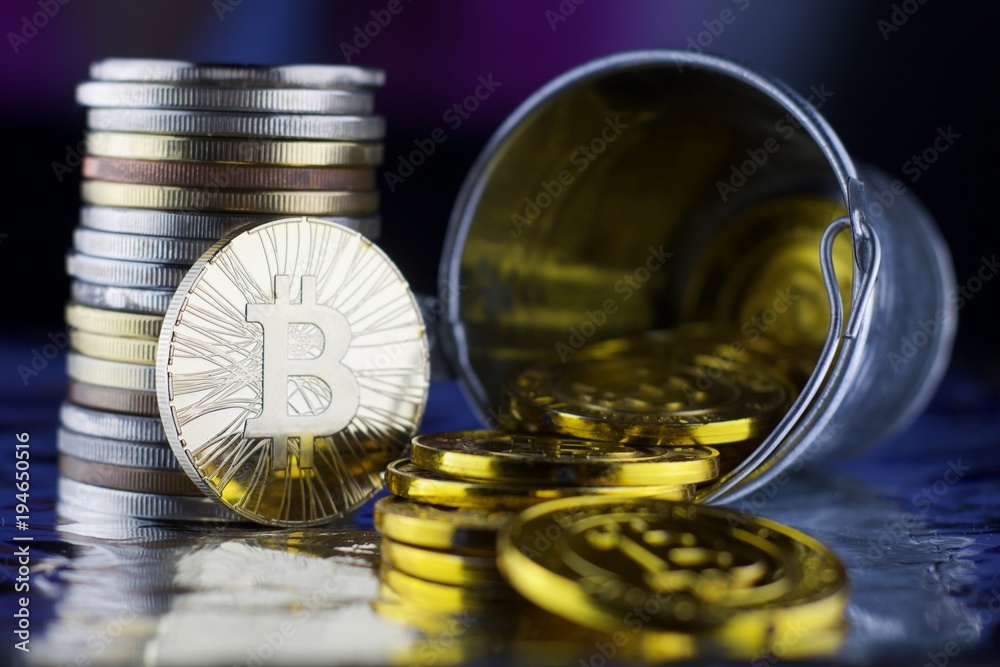 Bitcoin coin. Cryptocurrency concept. Bitcoin coin. Cryptocurrency concept.
