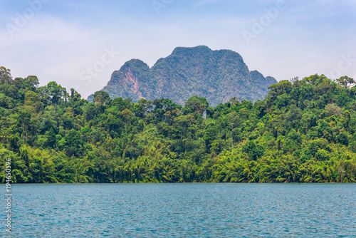 The national park Khao Sok with the Cheow Lan Lake is the largest area of virgin forest in the south of Thailand. Limestone rocks, jungle and karst formations determine the picture of the Park © ksl