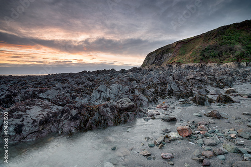 Winter Sunset at Portwrinkle photo