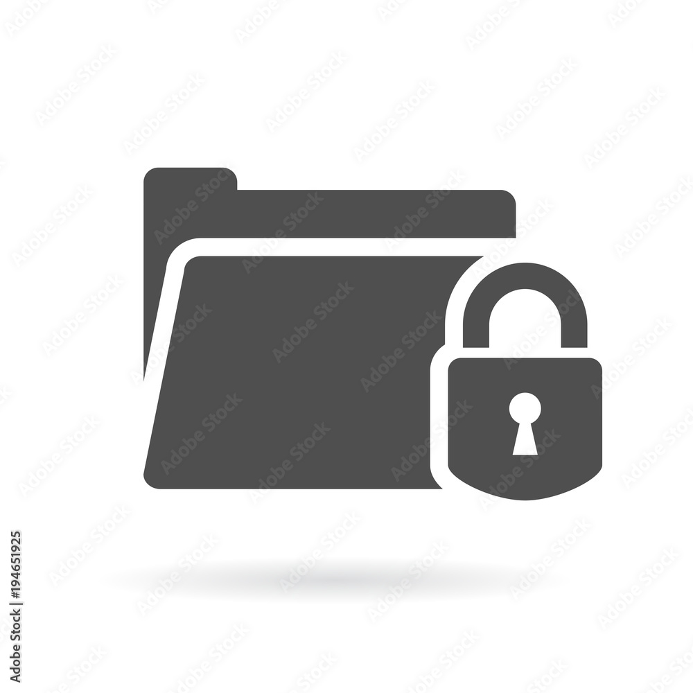 Protected folder vector pictogram Protected folder vector pictogram