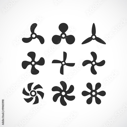 Vector propeller icon set