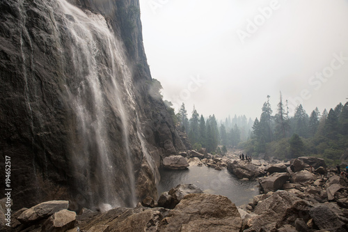 Yosemite Yosemite National Park Waterfall waterfalls Yosemite waterfalls valley stones rock view landscape water