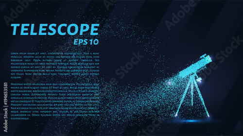 The telescope of the particles. The telescope consists of small circles and dots.