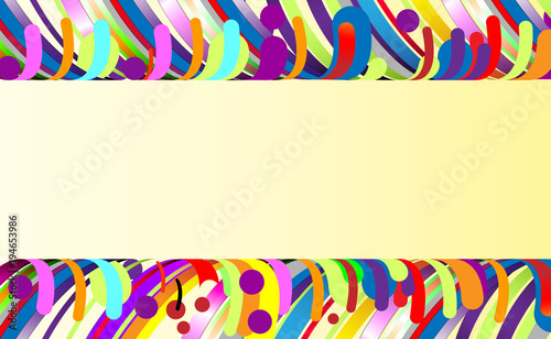 Modern abstract background frame, composition made of various rounded shapes in color. Vector illustration. © Nanotrillion