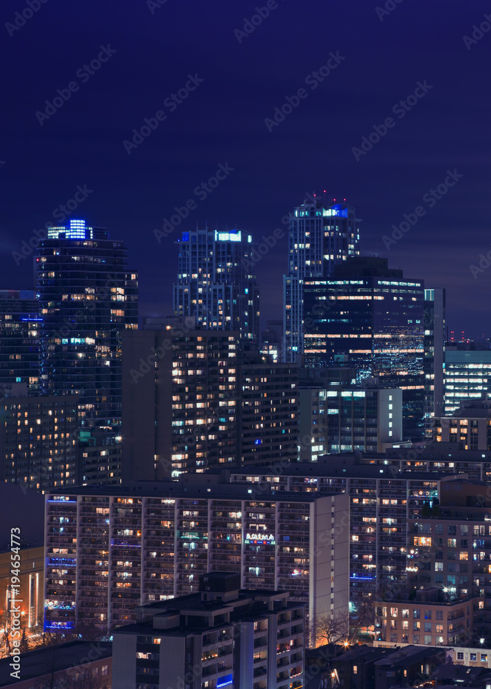 Downtown Toronto at night 