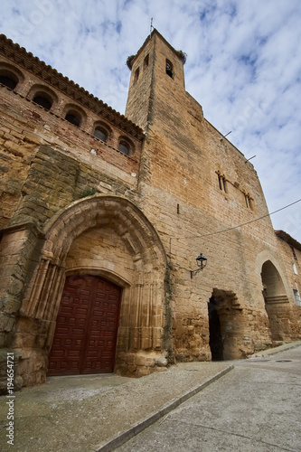 Yhe Picturesque Church of Erla village in Zaragoza province  Spain