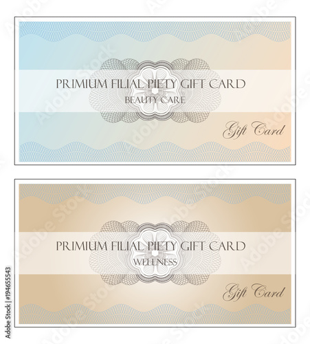 Gift voucher card vector design illustration template
