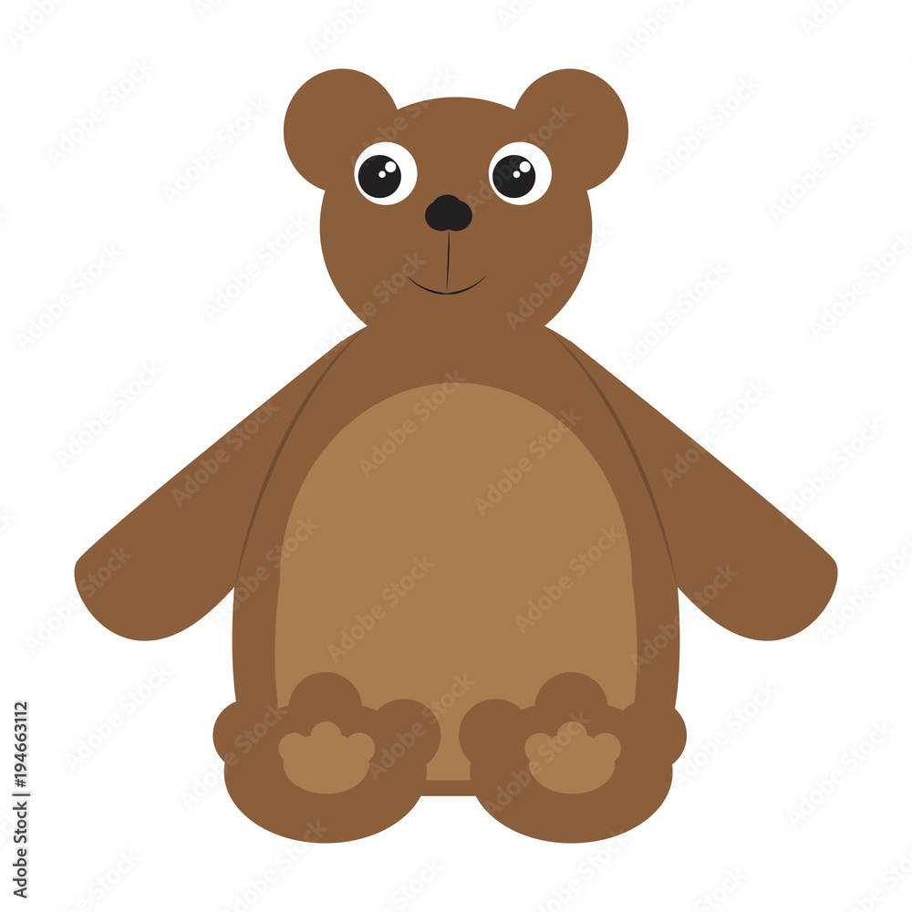 Obraz premium Colored teddy bear toy icon