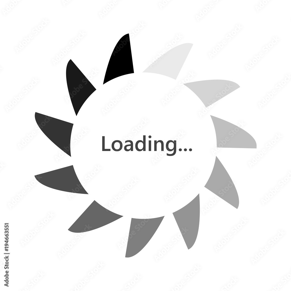 Loading bar icon. Vector illustration.