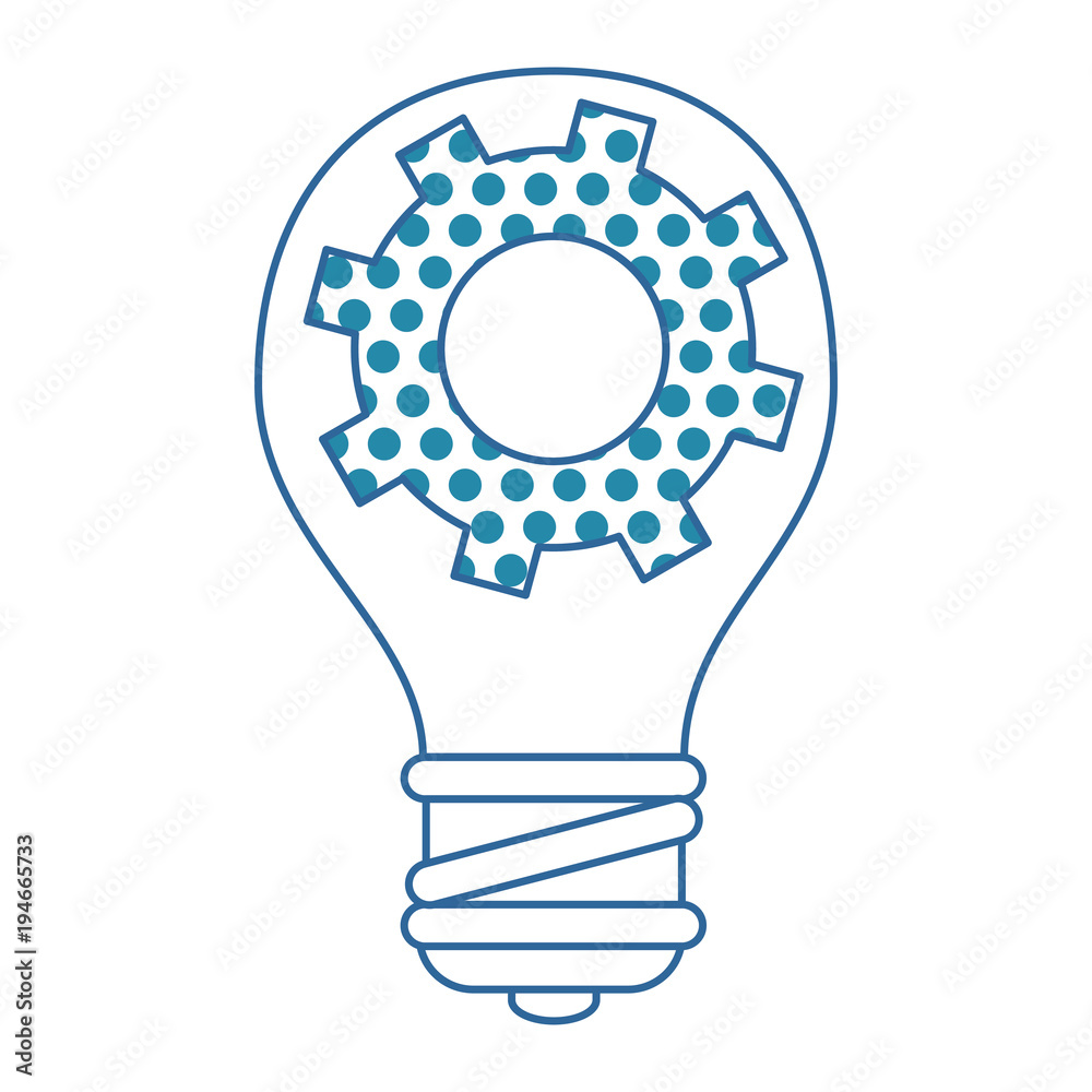 bulb light idea with gears vector illustration design bulb light idea with gears vector illustration design