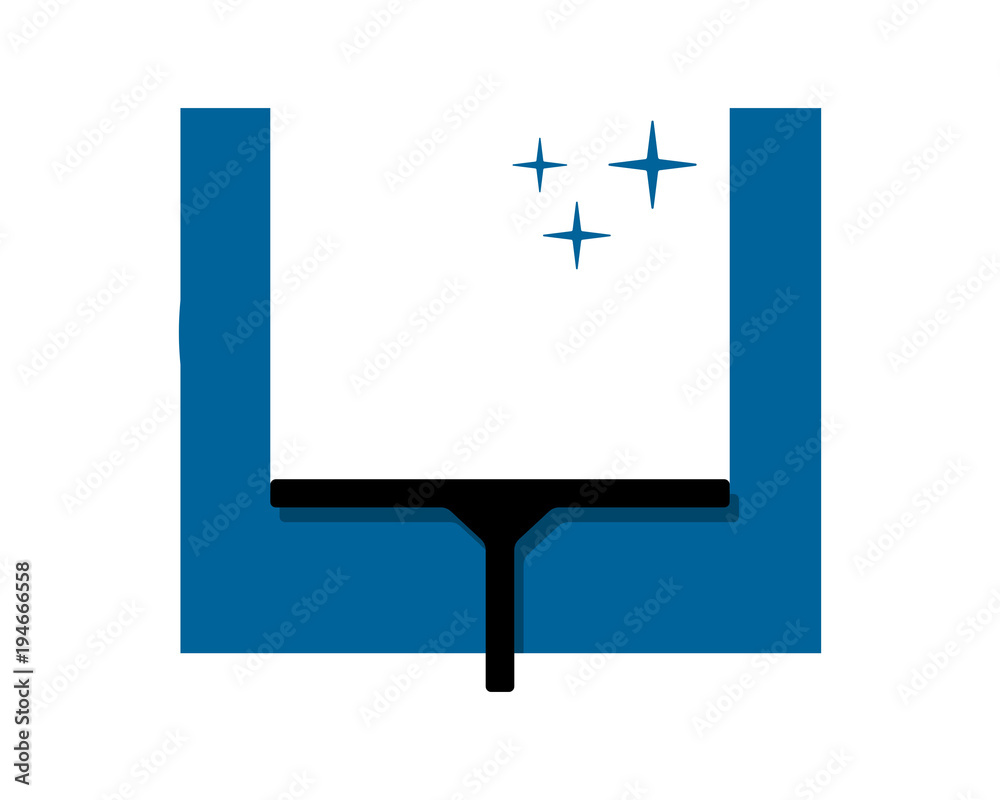 blue rectangle wiper cleaners image vector icon blue rectangle wiper cleaners image vector icon