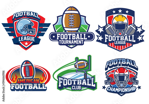 american football badge design