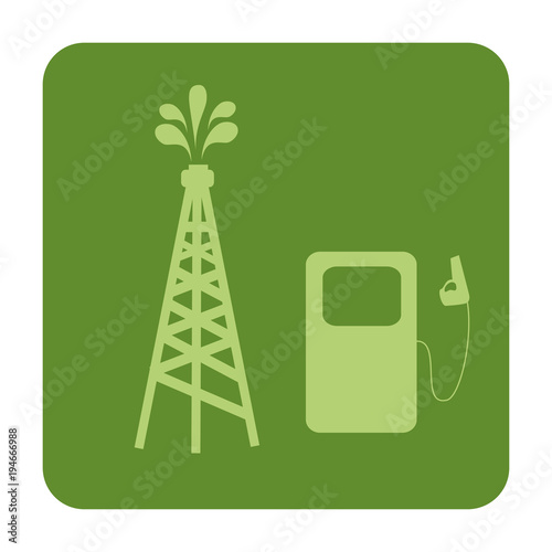 tower and pump oil station vector illustration design