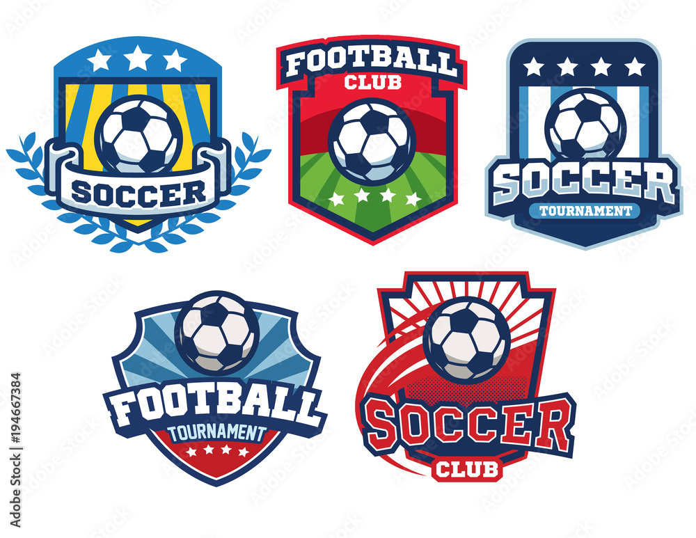 Fototapeta premium soccer badge design collection