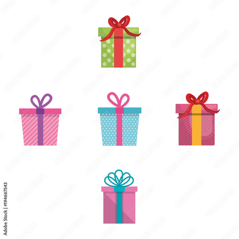 Obraz premium happy birthday card with giftbox vector illustration design
