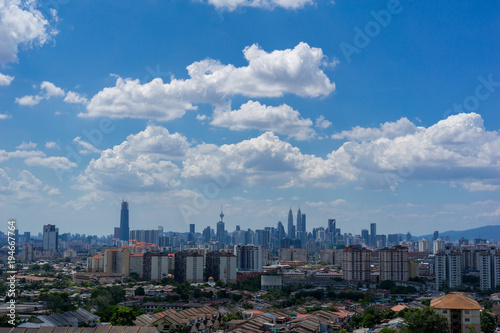 Photography A clear and windy day in Kuala Lumpur,  capital of Malaysia