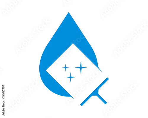 cleaner wiper water droplet liquid image vector icon