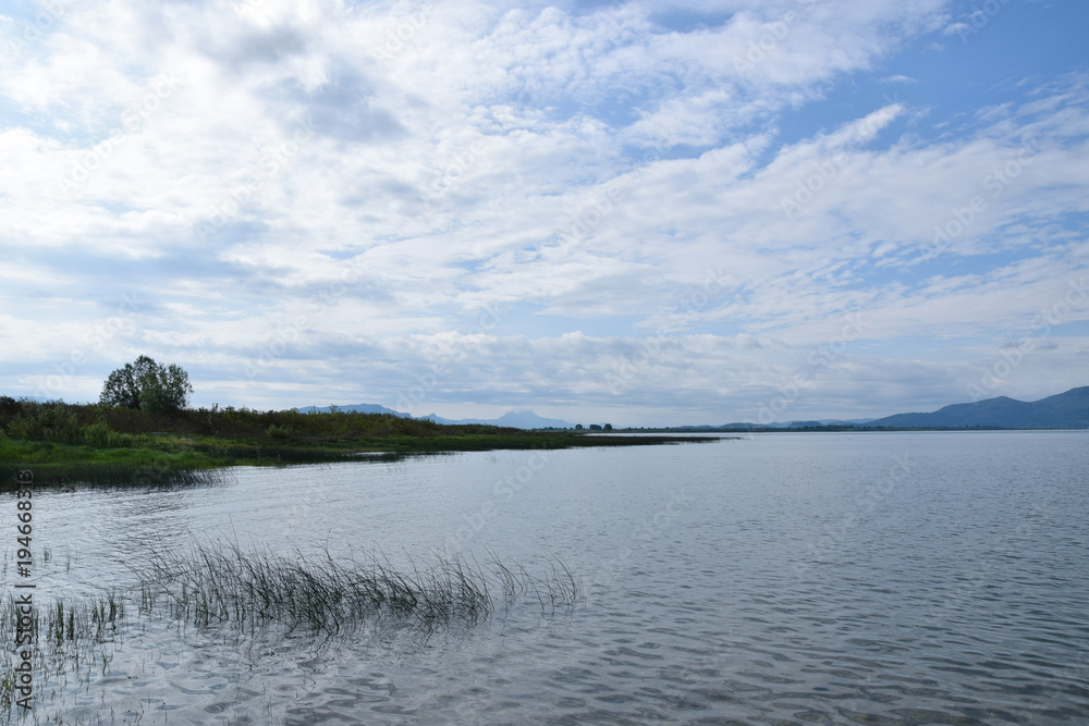 Landscape of Lake Skadar. Albania - Montenegro border.